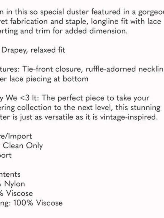 Free People Raveena Duster Golden Combo size Large NWT - Picture 5 of 14